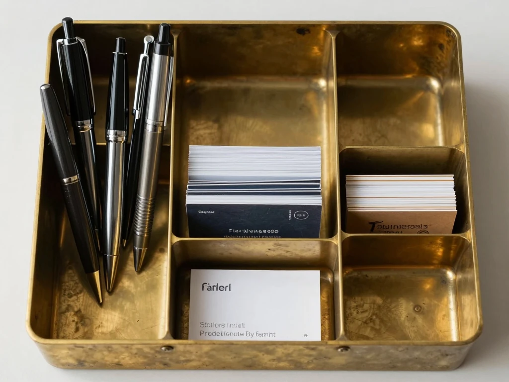 Vocovano Brass Desk Organizer